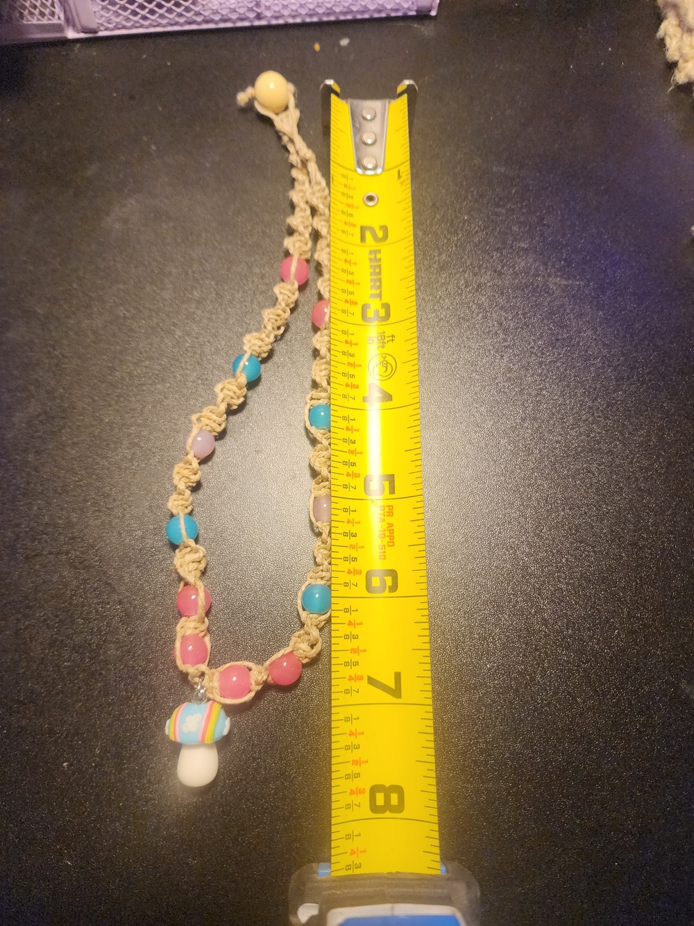 Handmade Multicolor Beaded Mushroom Pendant Necklace - Women Jewelry